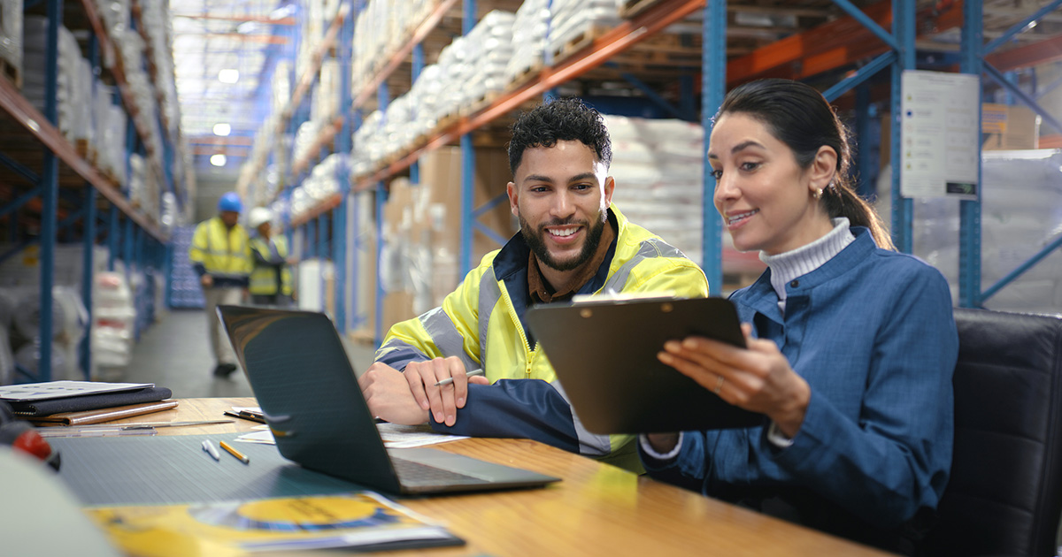 employees in warehouse
